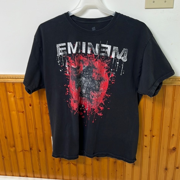 Eminem Other - Eminem Black Tee with Red and Silver Graphic Men's XL